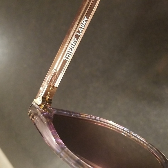 💕THIERRY LASRY💕 Swappy V165 Cat Eye Sunglasses Vintage Pink Acetate Gradient - Picture 15 of 16